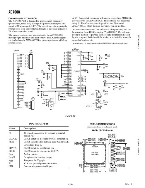 AD7008 CMOS DDS Modulator