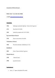 SZAKMAI ÃNÃLETRAJZ PROF. DR. VALCSICSÃK IMRE e-mail ...