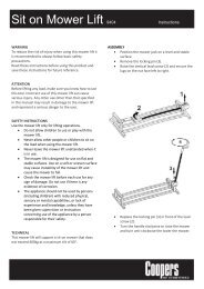 Download PDF instructions for Sit-on Mower jack - Coopers of ...