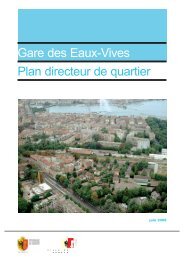 Gare des Eaux-Vives Plan directeur de quartier - Etat de GenÃ¨ve