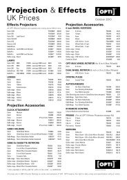 Clay Paky Price List