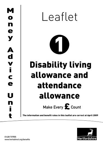 Disability living allowance and attendance allowance - Hertfordshire ...