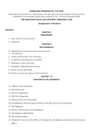 the karnataka state law university ordinance, 2008 - [dpal.kar.nic.in ...