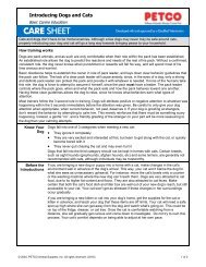 CARE SHEET - Petco