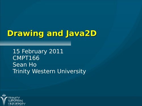 Drawing and Java2D