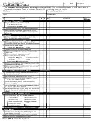 PS Form 4000A, Retail Lobby Observation