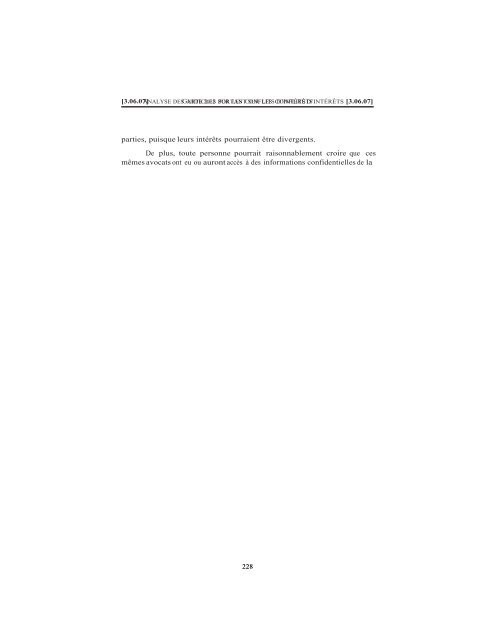 Guide 2010 sur les conflits d'intérêts - Barreau du Québec