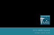 2012 AIMIS Summit - American Institute of Minimally Invasive Surgery