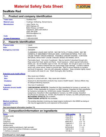 Material Safety Data Sheet - Jotun