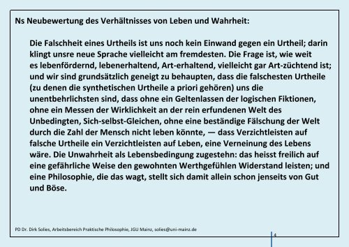 Die veröffentlichten Werke und nachgelassenen ... - PD Dr. Dirk Solies