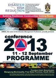 Programme - Disaster Management Institute South Africa