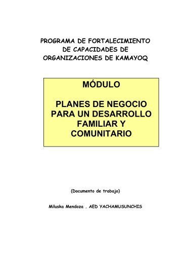 mÃ³dulo planes de negocio para un desarrollo familiar y comunitario