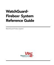 Reference Guide - WatchGuard Technologies