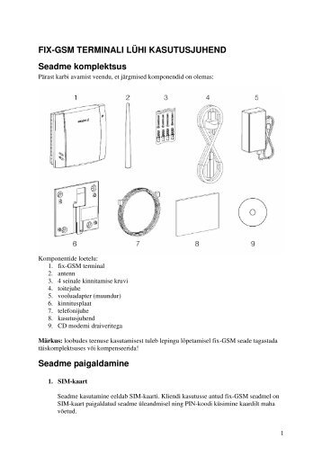 Seadme paigaldamine - Elisa