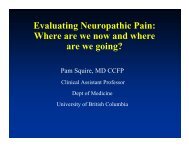 Evaluating Neuropathic Pain - The Canadian Pain Society