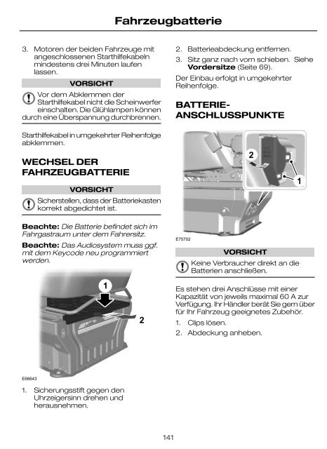 Feel the difference FordTransit Betriebsanleitung