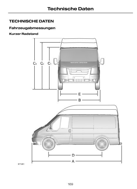 Feel the difference FordTransit Betriebsanleitung