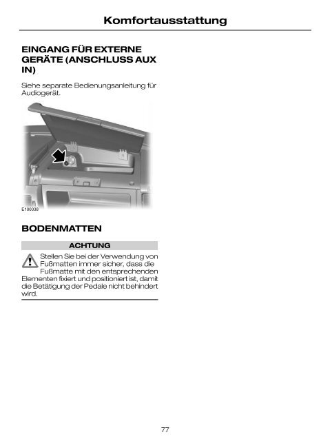 Feel the difference FordTransit Betriebsanleitung