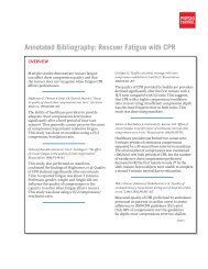 Annotated Bibliography: Rescuer Fatigue with CPR - Physio Control