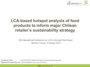 LCA-based hotspot analysis of food products to inform major ... - Inra