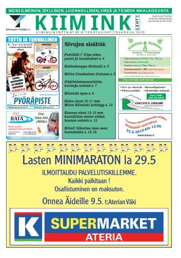 Lasten MINIMARATON la 29.5 - PudasjÃ¤rvi-lehti ja VKK-Media Oy