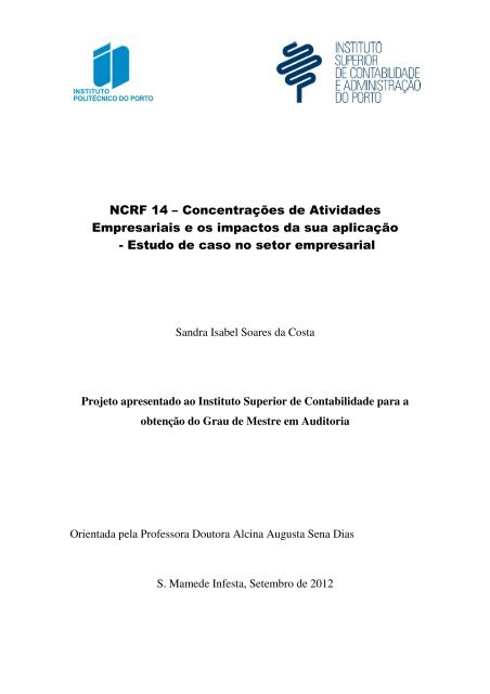 NCRF 14 â Empresariais e os i - Estudo de caso n â ConcentraÃ§Ãµes ...