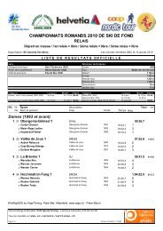 championnats romands 2010 de ski de fond - SC Les Cernets ...