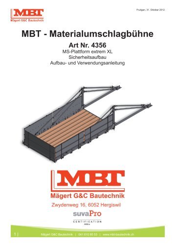 6. Versetzungsvorgang der MS-Plattform extrem XL - MÃ¤gert G&C ...