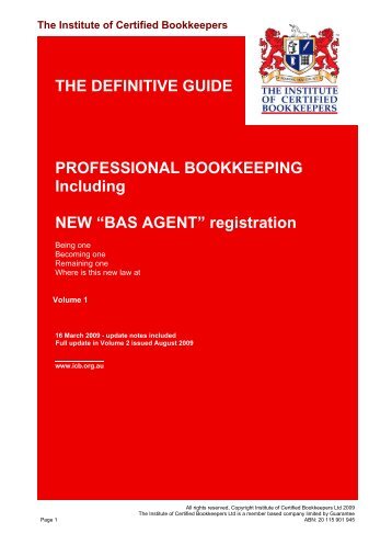 BAS AGENT - Institute Of Certified Bookkeepers