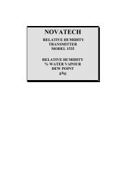 1535 Relative Humidity Transmitter - Novatech Controls