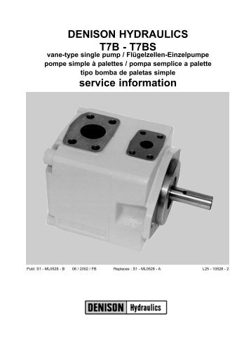 T7B - T7BS - DDKS Industries, hydraulic components distributor