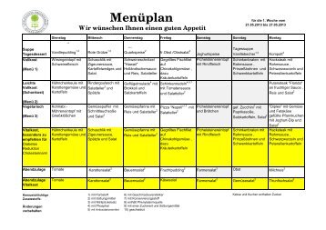 Speiseplan