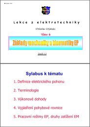 ZÃ¡klady mechaniky a kinematiky el. pohonÅ¯ (prezentace v pdf)