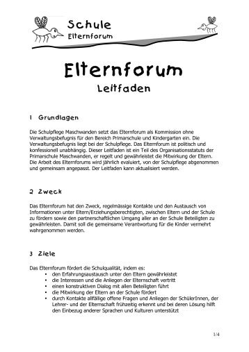 Elternforum - Primarschule Maschwanden