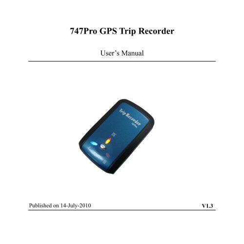747Pro GPS Trip Recorder
