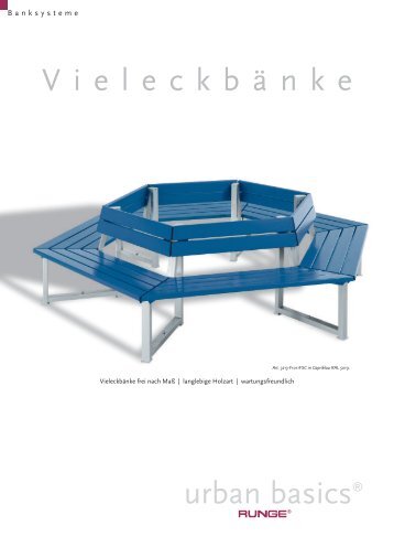 urban basics® Vieleckbänke - Runge: Stadtmobiliar - Bänke