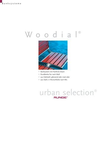 W o o d i a l urban selection® - Runge: Stadtmobiliar - Bänke