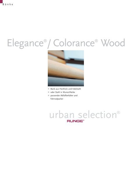 urban selection® Elegance®/ Colorance® Wood - Runge ...