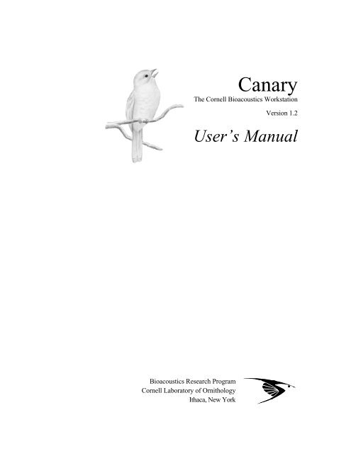 User's Manual - Cornell Lab of Ornithology - Cornell University