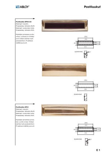 Muut oven helat - Abloy Oy