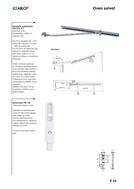 Muut oven helat - Abloy Oy