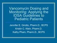 Vancomycin Dosing and Monitoring: Applying the IDSA Guidelines ...