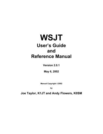 WSJT is the name - Hamradio Modulation Types