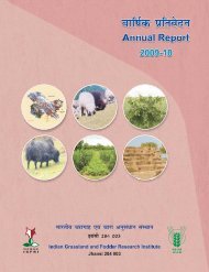 IGFRI Annual Report 2009-2010 - Indian Grassland and Fodder ...