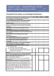 Checkliste fÃ¼r den Aufbau von SchÃ¼lerfirmen 4-08 - Bvj.nibis.de