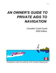 an owner's guide to private aids to navigation - Canadian Coast Guard