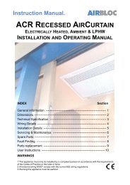 ACR RECESSED AIRCURTAIN - Ambirad