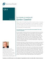 Four decades of investing with Gordon Crawford ... - American Funds