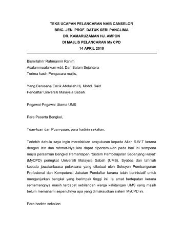 Teks Ucapan Presiden/Naib Canselor - Open University Malaysia