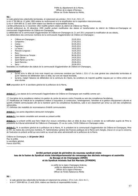 Recueil 1ter-2012 du 24 janvier.pdf - PrÃ©fecture de la Marne